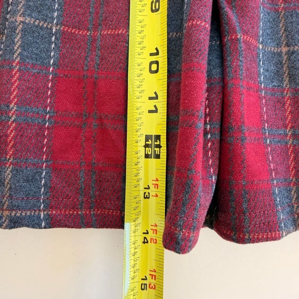 NWT Black Ibis Red & Black Plaid Pleated Skirt Skort Preppy Chic Womens Size L - Picture 5 of 7